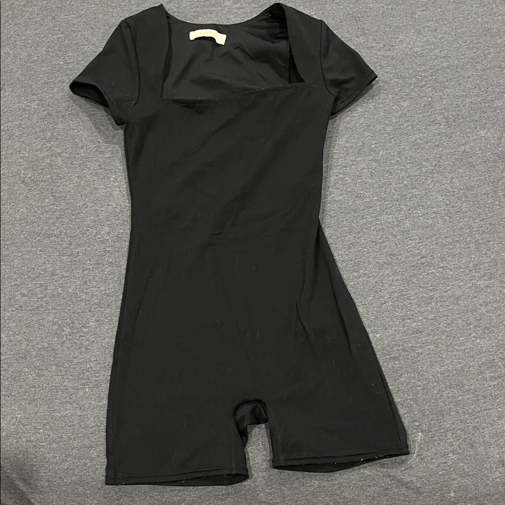 Sleek Black Women's Athletic Romper